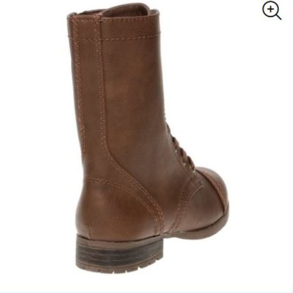 Boot Combat Brown Lace Up Zip NEW - Picture 5 of 5